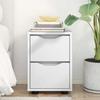 White Nightstand with Drawers 30.5 x 30 x 43 cm Particleboard