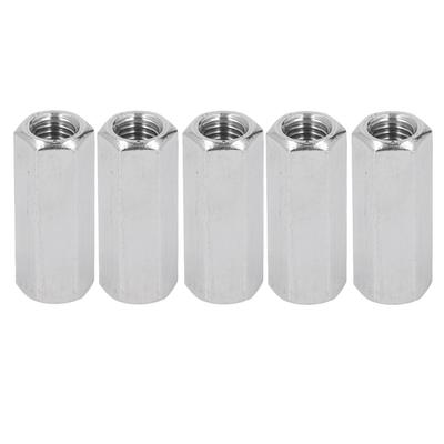 5PCS Hex Coupling Nuts 304 Stainless Steel Thread Connection Nut for Bolt Stud Machine Screws