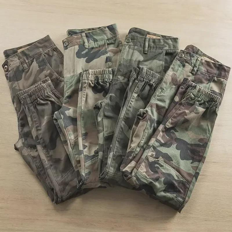 2023 Men's Fashion Camouflage Cropped Overalls: Spring/Summer Nine-Point Skinny Pants
