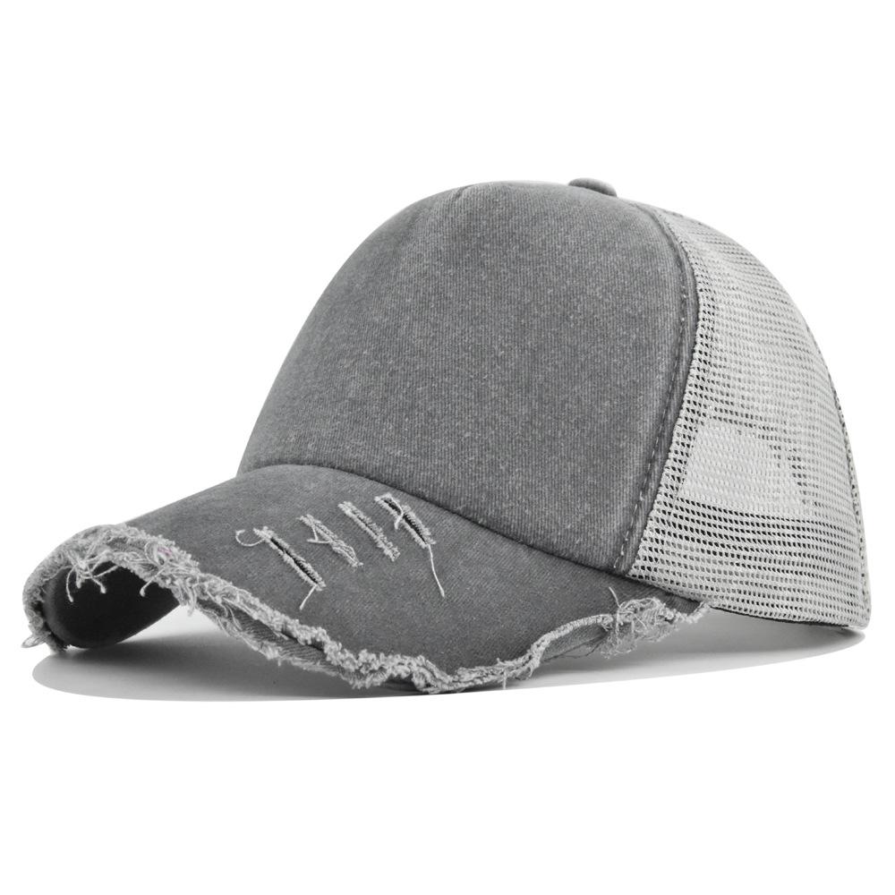 Custom Unisex Washed Retro Cotton Outdoor Sport Printing Logo Trucker Hats Distressed Vintage 6 Panel Blank Plain Baseball Caps