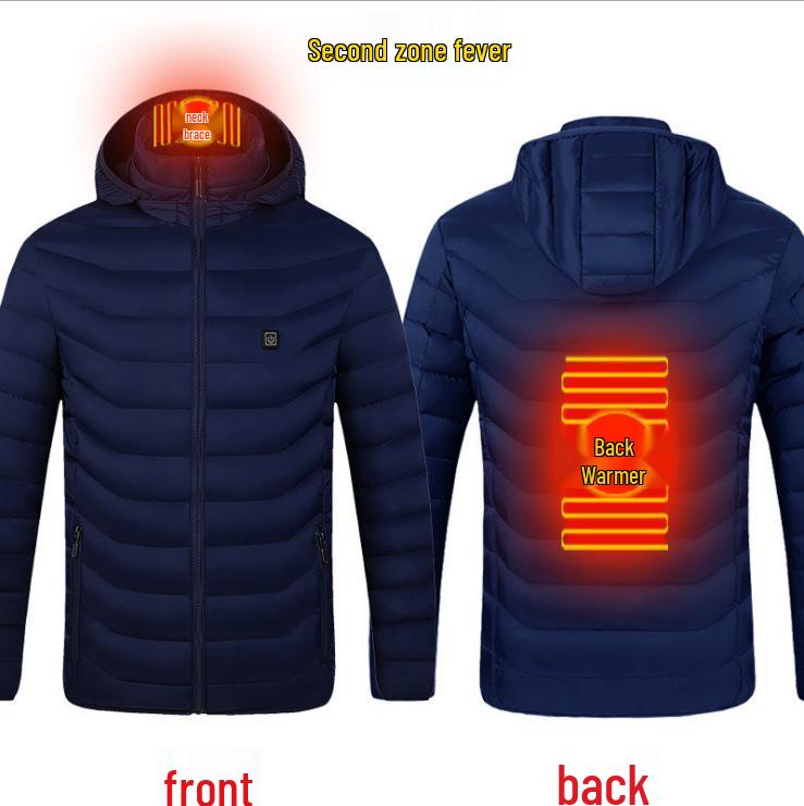 2025 Men's USB Electric Heated Jacket: Winter Warm, Lightweight, Thin Heating, Constant Temperature, Cotton.