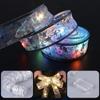 1pc LED Christmas Tree Fairy Ribbon Light PVC Battery Operated Ribbon with Warm White LED Lights for Holiday Party Wedding Decor