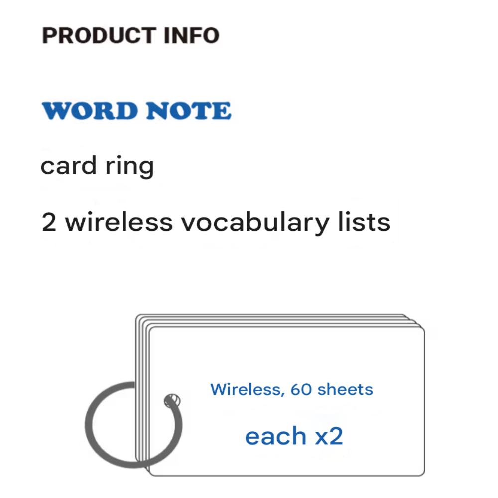 Card ring PP cover vocabulary notebook 60 sheets * 2 volumes