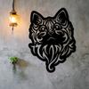 Metal Cat Wall Art Sculpture for Living Room, Garden Fence, Halloween Easter Gift for Cat Lovers, Durable Home Decor 1pc