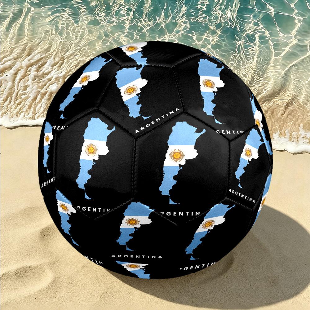 1pc Argentine Flag Art Size 5 Soccer Ball, Suitable for Practice Matches/tournament Training,Lightweight and Durable Gt7071