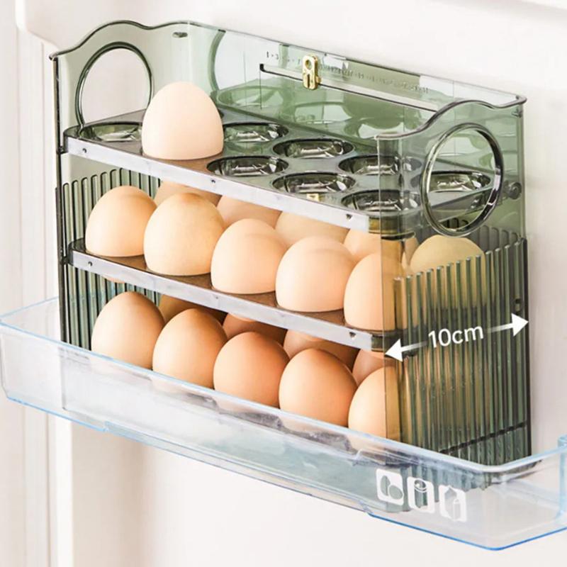 

Кухня Большая Вместимость Яйцо Холодильник Коробка для Хранения Портативный Многослойный Органайзер для Яиц Бытовая Коробка для Хранения с Экономией Места зелёный