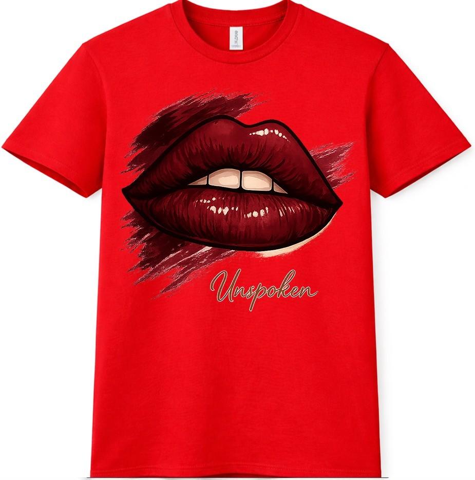 Lips Lipstick T Shirt Bold Sexy Makeup Graphic Tee Fashion Style S