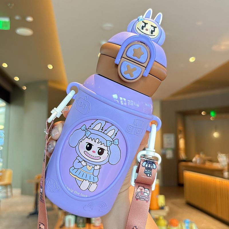 Puppe Kinder Topf 316 Edelstahl Doppelwandige Trink Thermosbecher, Ein Must-Have Wasserbecher für Schüler für die Schule