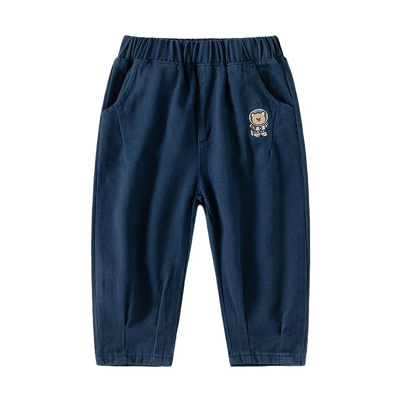 Spring New Products Children's Pants Boys' Pants Baby Embroidery Label Fashion Casual Solid Color Pants