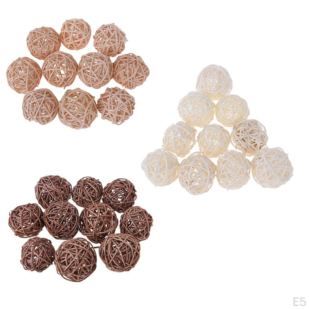 1.96'' Twig Grapevine Balls Decorative Rattan Wicker Vase Fillers Floral Arrangement Ornaments