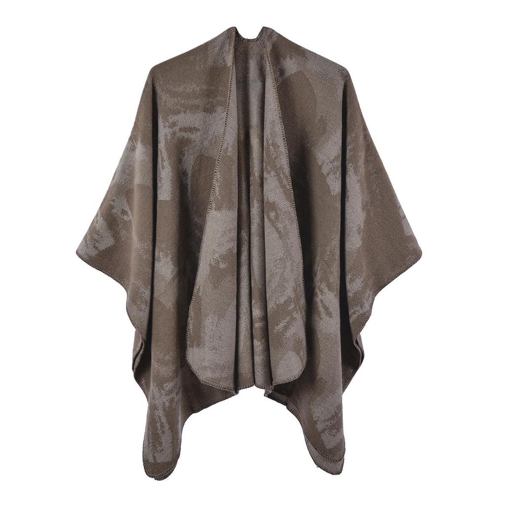 Women's Plus Size Imitation Cashmere Double-Sided Jacquard Shawl