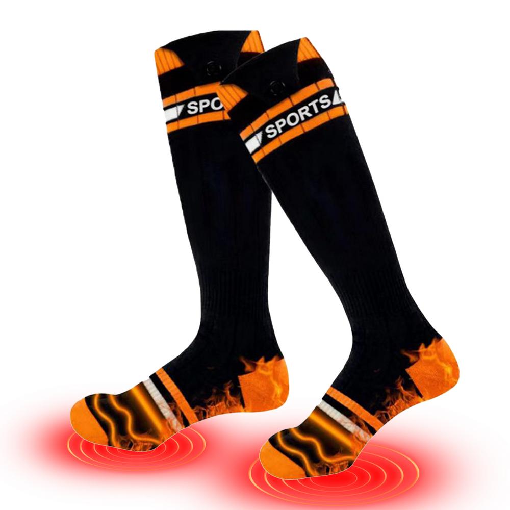 

Heated Socks Rechargeable USB Electric Heated Socks Warm Cotton Sock Long Stocking with 3 Heating Settings Unisex Winter Warmer чёрный
