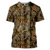 Men Hunting Camouflage T-Shirt Summer Short Sleeve 3D Print Streetwear Luxury Casual Top Clothes