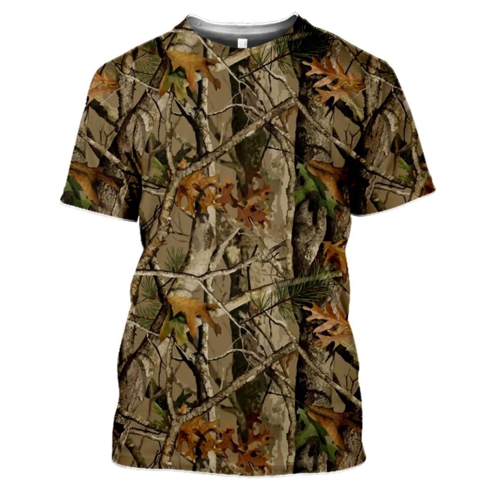 Men Hunting Camouflage T-Shirt Summer Short Sleeve 3D Print Streetwear Luxury Casual Top Clothes