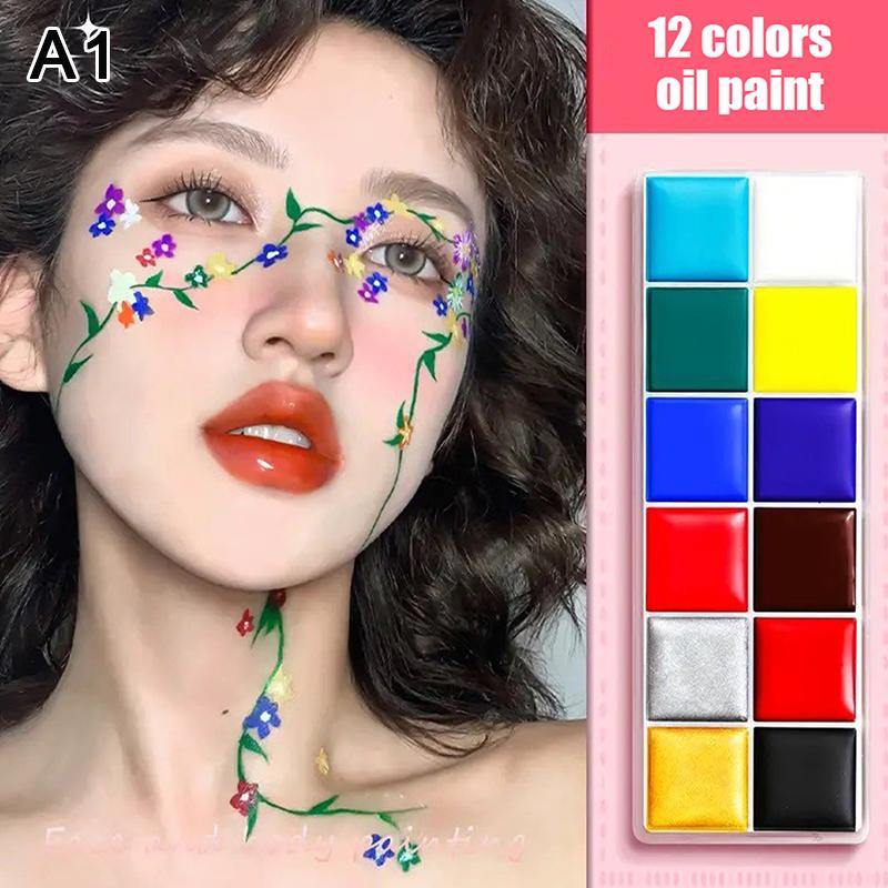 Face Body Paint Palette Professional Flash Non Toxic Safety Tattoos Paint Party Decoration Artist Fancy Makeup Set