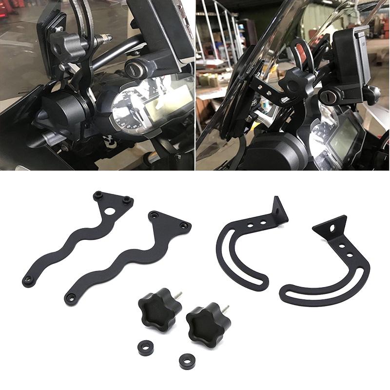 For BMW R1200GS R1250GS Windshield Windscreen Steel Bracket Mounting Clamps Holder R1200 GS LC ADV 2013-2019, R 1250 GS ADV 2019
