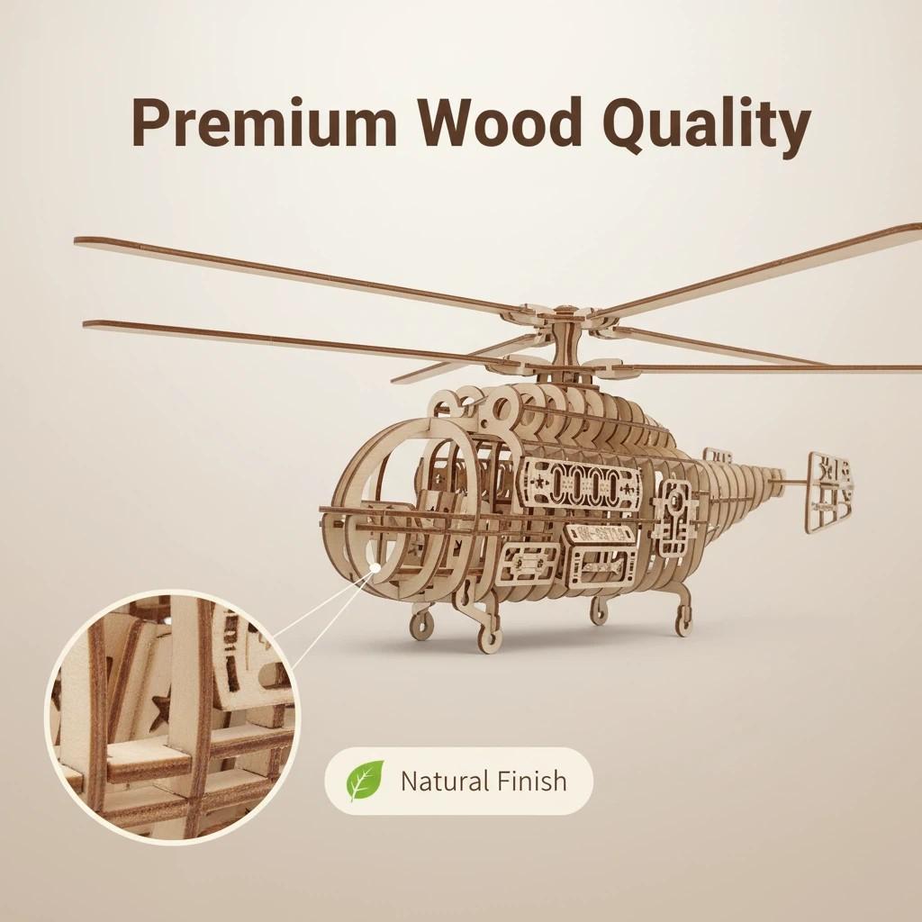 OUZEY 3D Puzzles Adults Creative Toys Surprises For Children Models Assembly Games Wooden Assembly Toy Hollow Model Airplane
