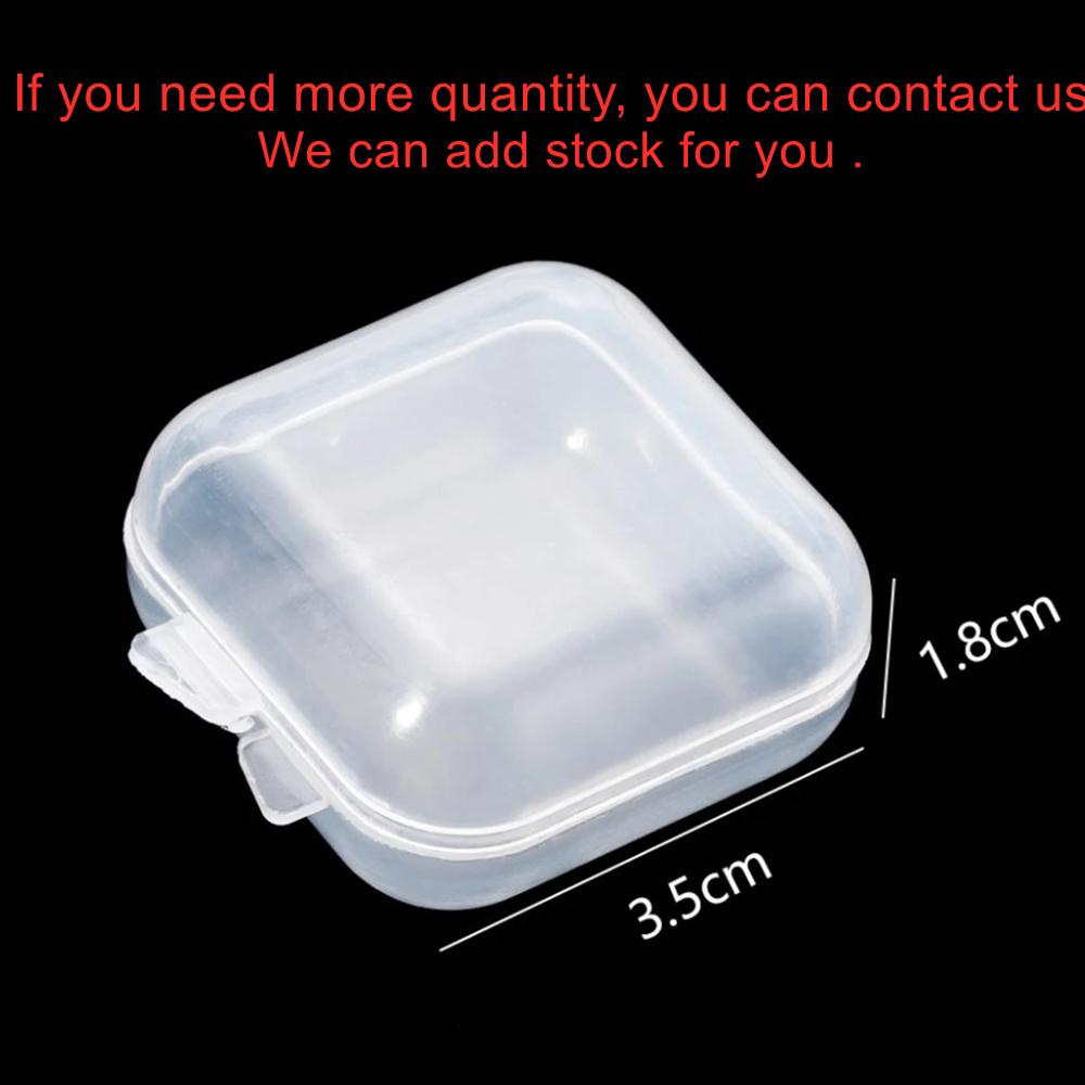 5/10Pcs Small Boxes Square Transparent Plastic Box Jewelry Storage Case Finishing Container Packaging Storage Box for Earrings