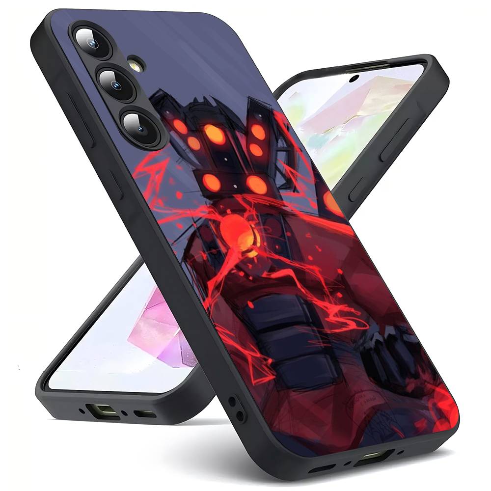 S-Skibidi T-Toilet For Samsung Galaxy S23 S24 S25 Ultra S22 Plus S21 Black Soft Case Waterproof Soft Case