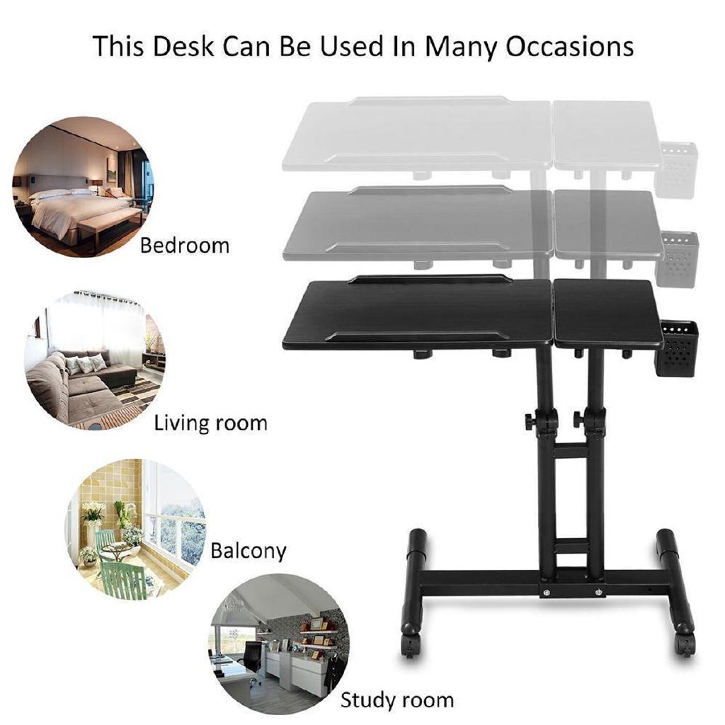 Black Adjustable Tattoo Work Desk Table Multifunctional Tattoo Tracing Drawing Tattooist Work Station Stand Portable 65-97cm