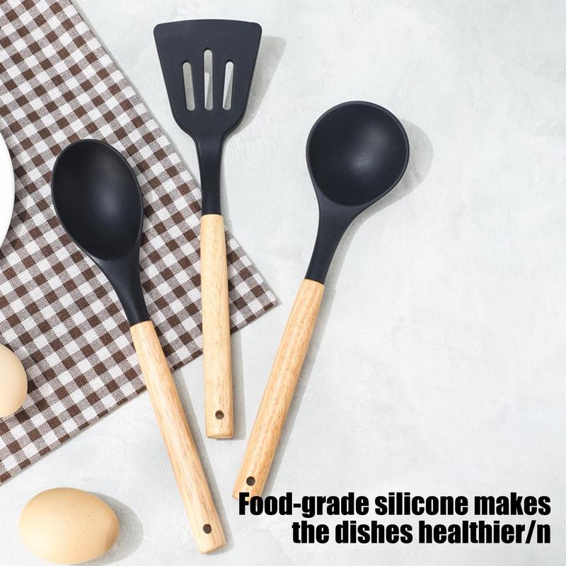 

Spatula Sets Non-stick Baking Utensils With Holder Set Of 12 Reusable Kitchen Gadgets Cookware Supplies For Home Restaurants CN