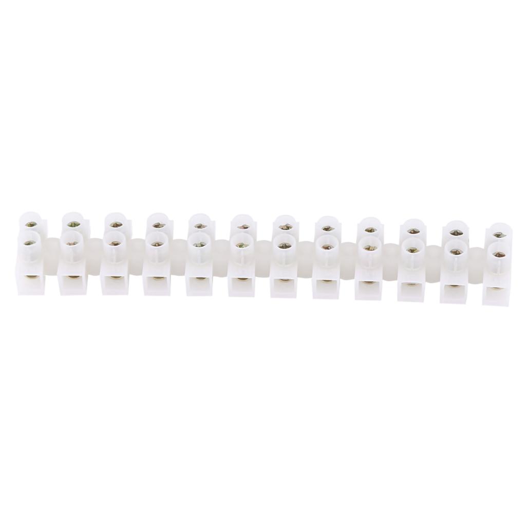 10pcs 360V 10A Row Screw Terminals Electric Barrier 12-terminal Strip Block