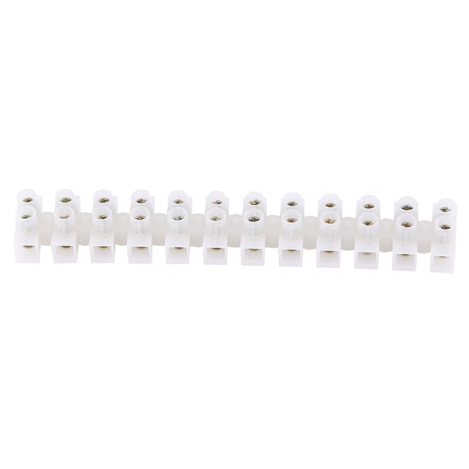 

10pcs 360V 10A Dual Row Screw Terminals Electric Barrier 12 terminal Strip Block