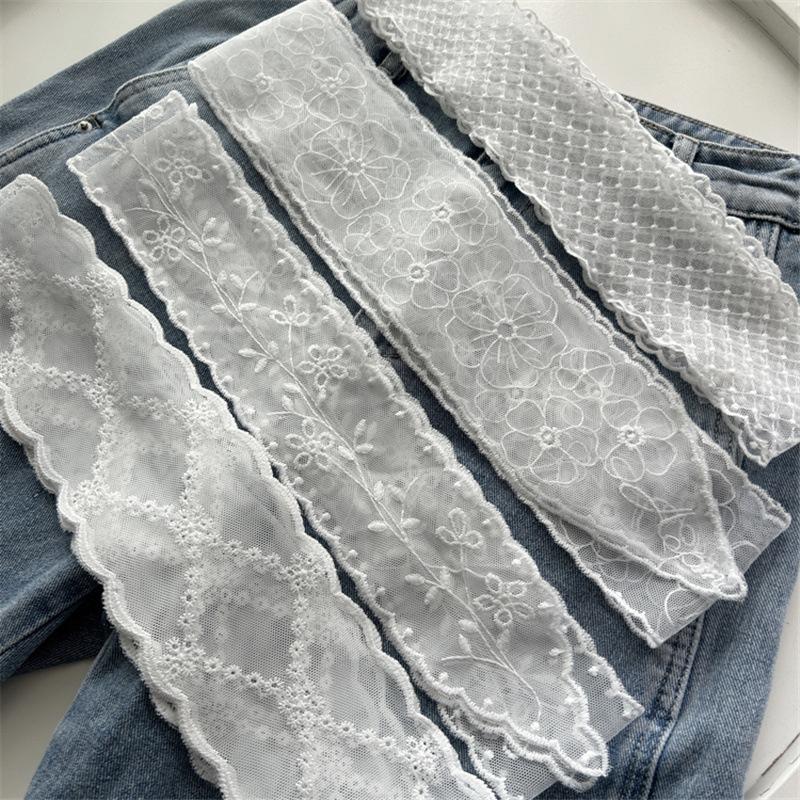 Sweet Lace Belt For Women To Match Skirts And Jeans, White Silk Belt, Long Silk Scarf, Suitable For Daily Wear