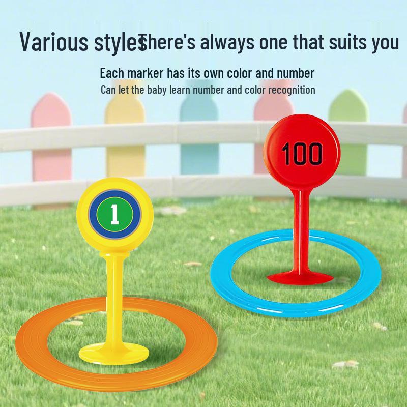 Ringwurfspiel für Kinder im Freien - Strandrasenspielzeug für Freizeit und Spaß