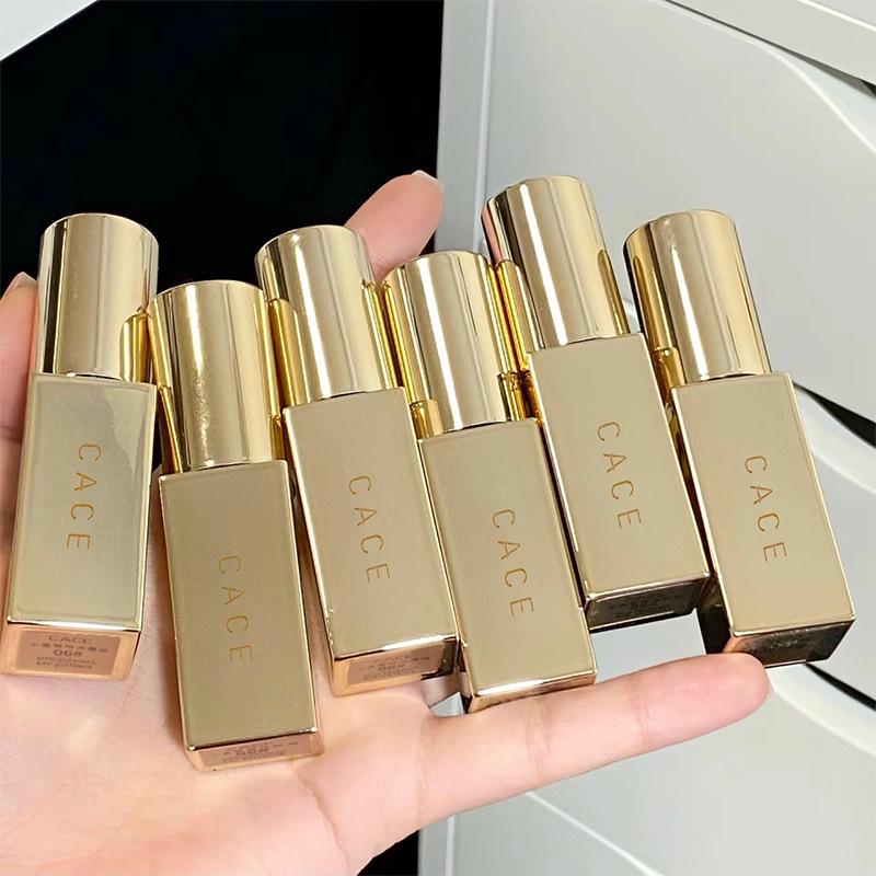 CACE Little Gold Tube Matte Lip Mud Soft Mist – Milk Coffee Shade for Natural, Versatile Color and Whitening Effect.