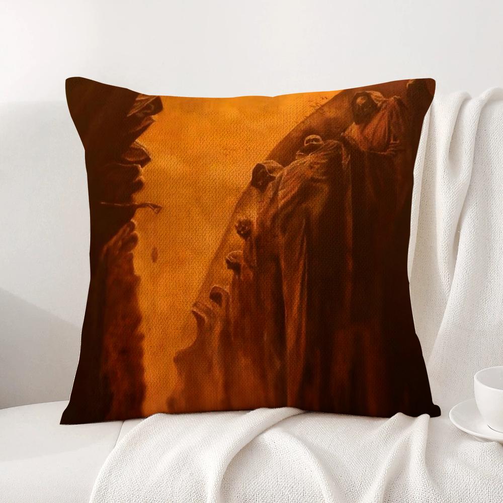 Art Z-Zdzislaw Beksinski Cushion Cover Summer Coolness Linen Fabric Double-Sided Printing Pillow Case Sofa Home Decor Gift