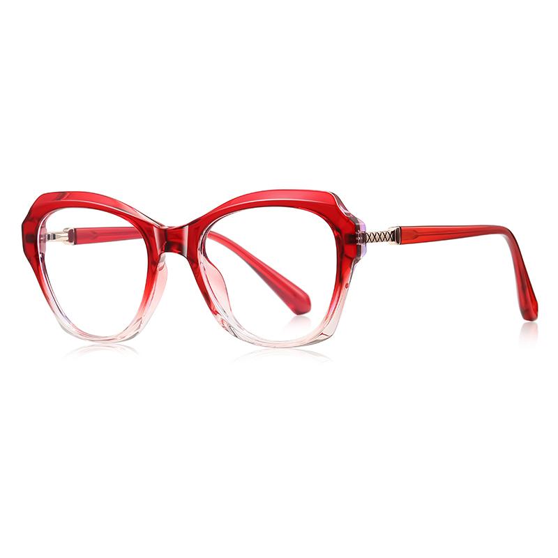 Luxury Brand Designer Cat Eye Anti Blue Light Glasses Women Retro Big Frame TR90 Eyeglasses Optical Spectacle Frames