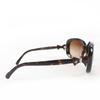 Great CHANEL Sunglasses Ribbon COCO Mark Brown Women 5170-A Used