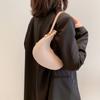 Shoulder Pouch Crescent Bag Solid Color Felt Handbag Simple Cloth Shoulder Bag  Girls