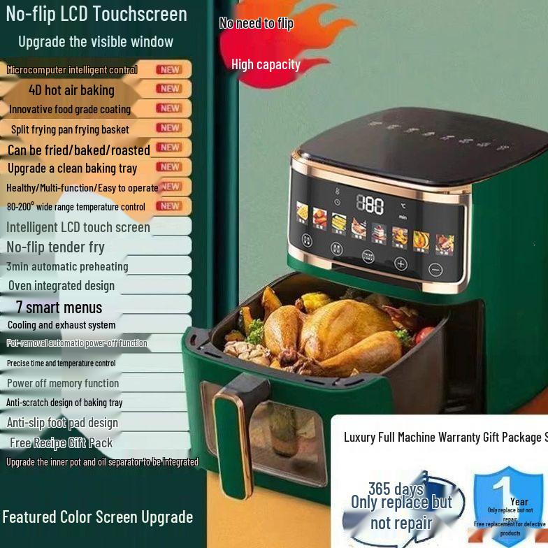 Smart Large-Capacity Oil-Free Air Fryer &