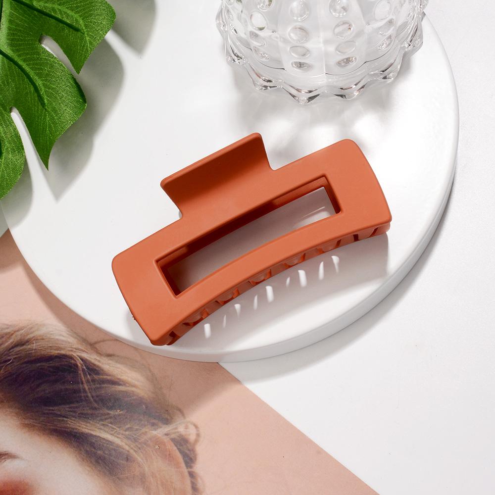 Koreanische Neutral Kaffee Große Klaue Clips für Dickes Haar Zubehör Frauen Kopfschmuck Ins Mode Kunststoff Fang Krabben Haarnadeln Geschenke