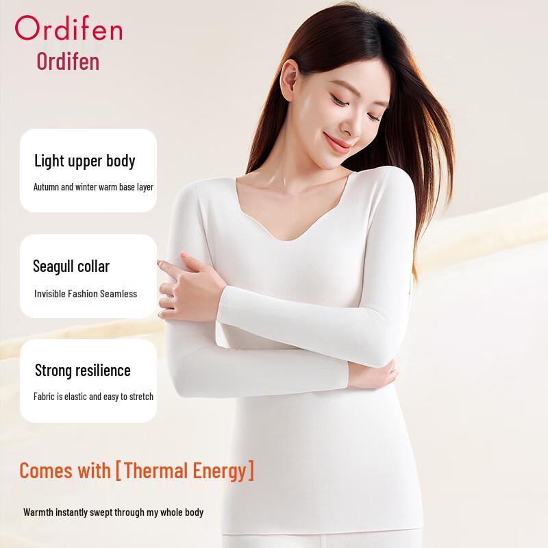 Odifen Women's Cashmere Silk Thermal Underwear Set