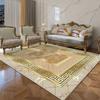 Golden Geometric CARPET FOR LIVE ROOM Decoration Home Sofa Fluffy Plush Rug Luxury Bedroom Bedside Soft Floor Mat Customizable