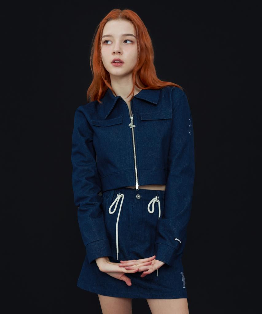 Fancy Club [Nf] Dilude Denim Mini Skirt (Blue)_F23Qd834