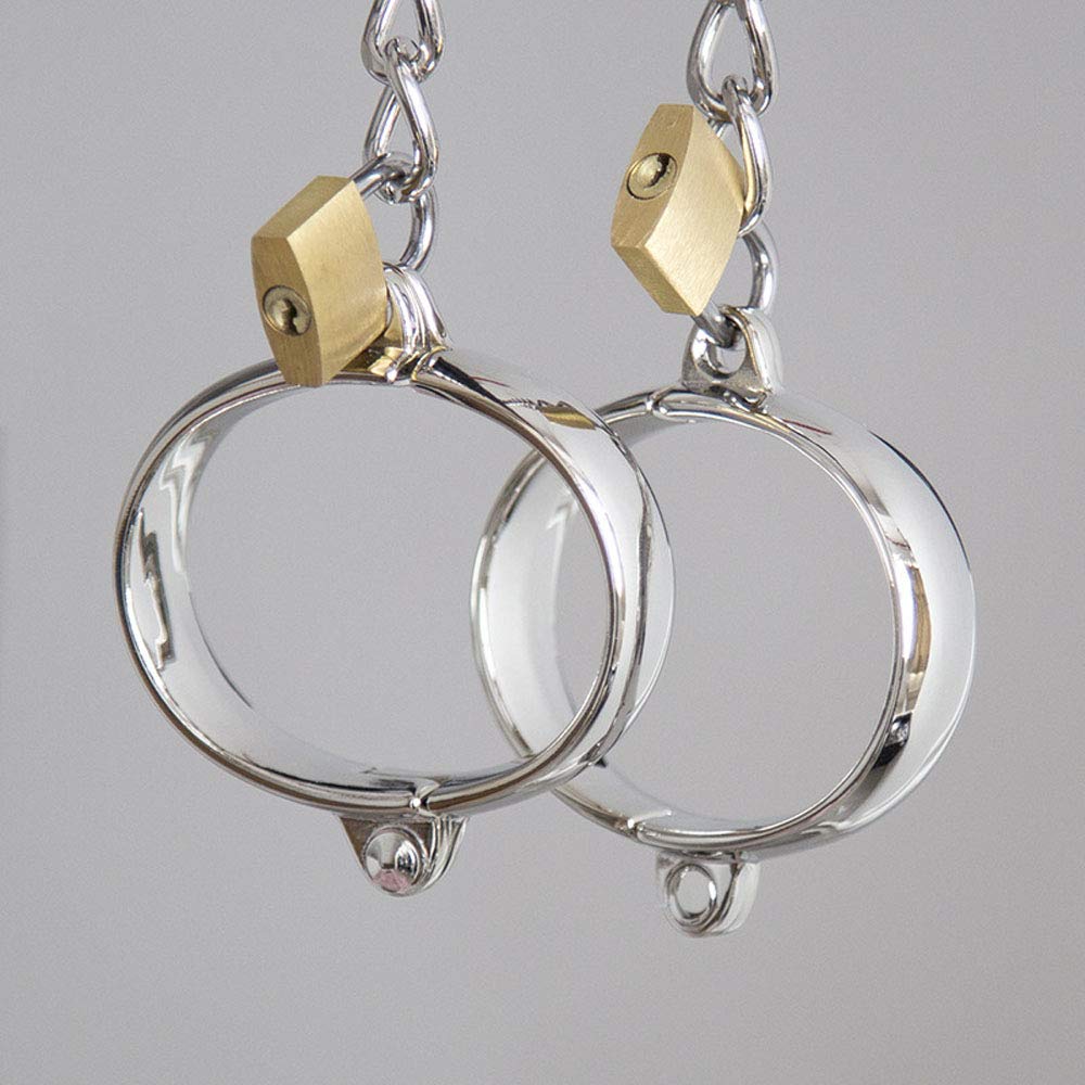 Metal Handcuffs and Leg Cuffs with Unisex Bondage Handcuffs and Leg SM Adult Sex Toys Cuffs Padlock, Restraints, Cuffs, Restraints, Cosplay, Toys,