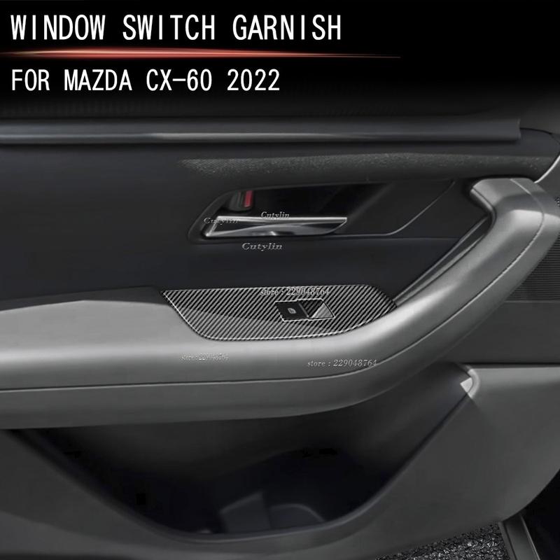 For Mazda CX-60 CX60 -2024 CX90 CX80 2024 2025 abs Gearbox Gear Shift Panel Trims Window Switch Lift Button Cover Trim