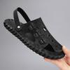 Mode 2024 Sommer Neue Herren Sandalen Mode Komfort Strandschuhe Herren Baotou Schuhe und Hausschuhe Belüftete Anti-Rutsch Sandalen Hausschuhe