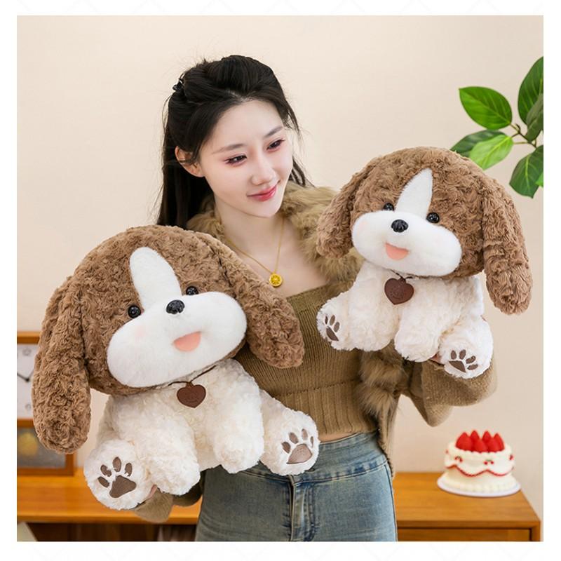Super Soft Plush Dog Toy Kids Adults Cuddly Stuffed Animal Pillow Bedtime Comfort Decorative Window Sill Ornament