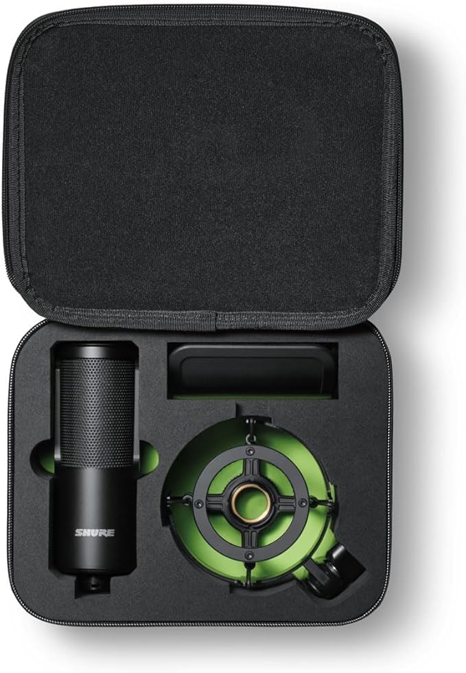 SHURE SM4 Home Recording Microphone Kit Condenser Microphone with Shock Mount and Pop RF Noise Professional for Video Home Live SM4-K-KIT Filter,