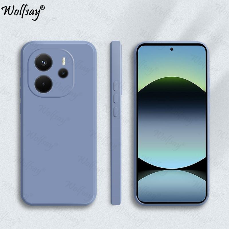 Candy Case For Xiaomi Redmi Note 14 4G Case Soft Original Liquid Silicone Back Case Redmi Note 14 4G Cover For Redmi Note 14 4G