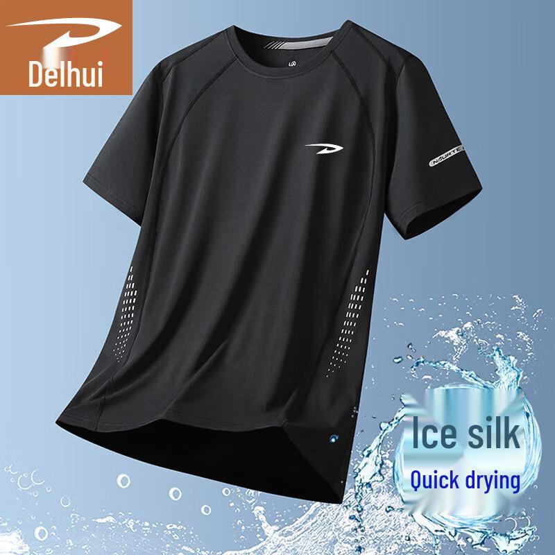 

Deerhui Men s Ice Silk Quick-Dry T-Shirt 3XL