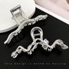 Exquisite Silver Color Crystal Hair Claws Fashion Geometric  LargeMetal Hair Clips Grab Hairpins For Women Girl Hair Accessories