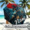 Custom Name Personalized Knight Rider Print Umbrella, Auto Open Close, 8‑Rib Sturdy Frame, Commute Camping Hiking Use, Birthday Gift