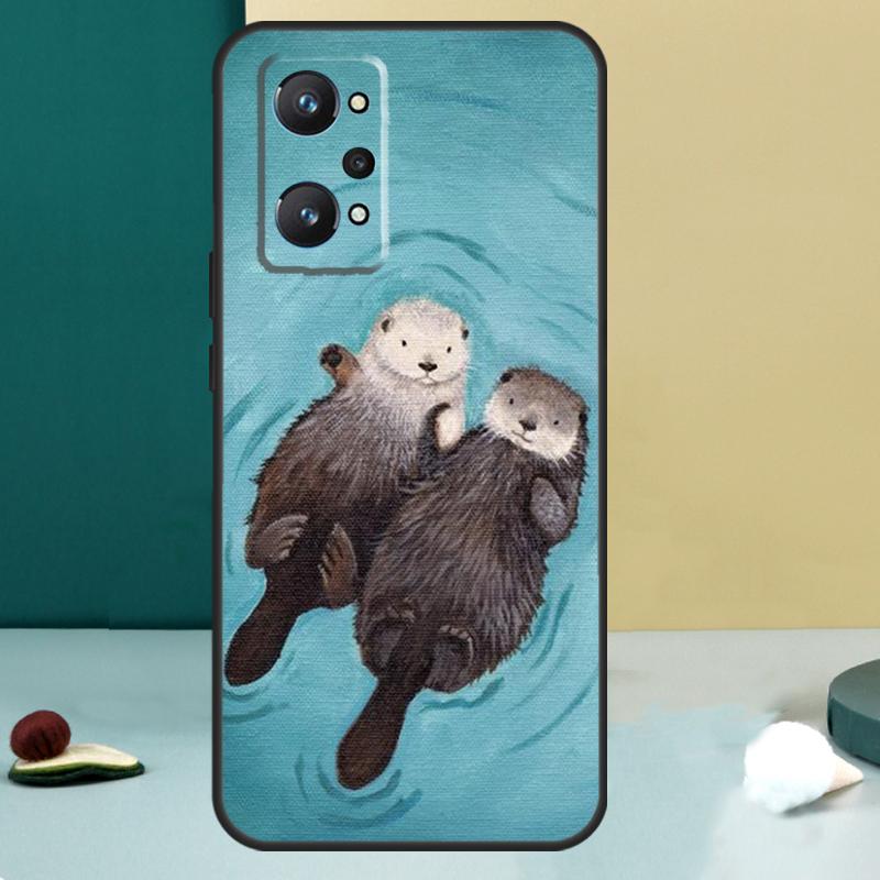 

Cute cartoon otter For Realme GT 6T 5 6 GT 7 Pro C67 C75 C61 C55 C53 C51 C21Y C25S 10 11 12 13 14 Pro Plus Case Realme C67 4G