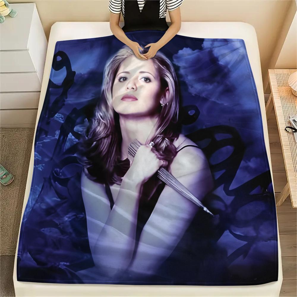 Buffy the Vampire Slayer,pattern Flannel Blanket, High Quality Comfortable for All Seasons, Home Decor, Warmth and Comfort, Perfect for Gifts.